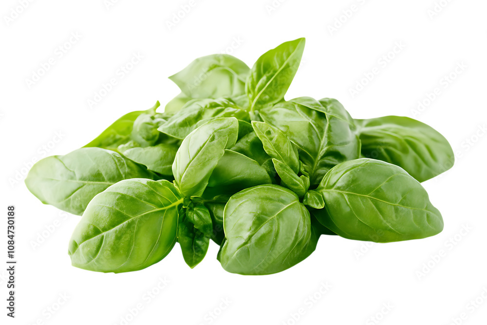 Sweet basil isolated on a white background