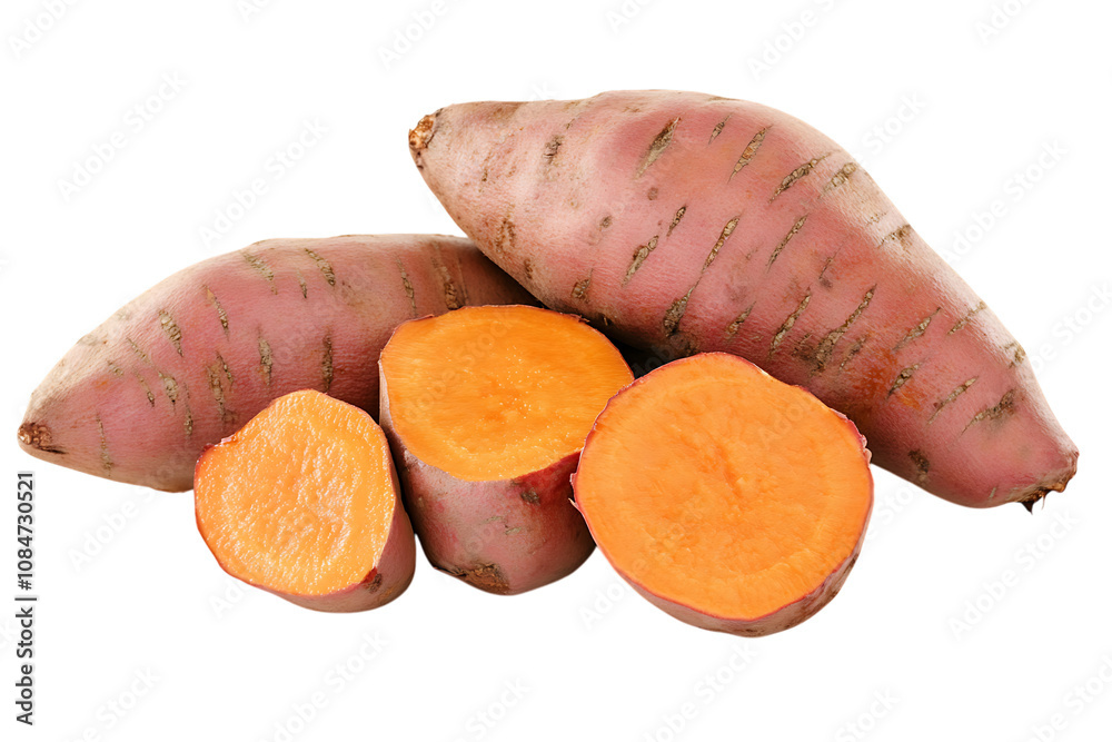 Sweet potato isolated on a white background Sweet potato isolated on a white background