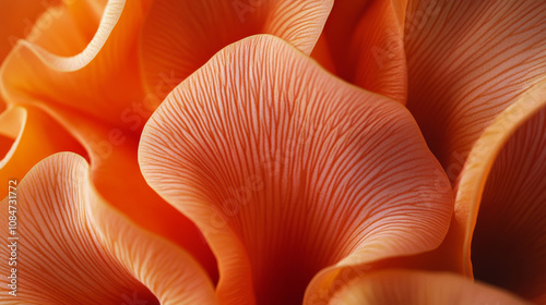 Orange Flower Petals, Macro Photography, Soft Lighting, Abstract, Floral