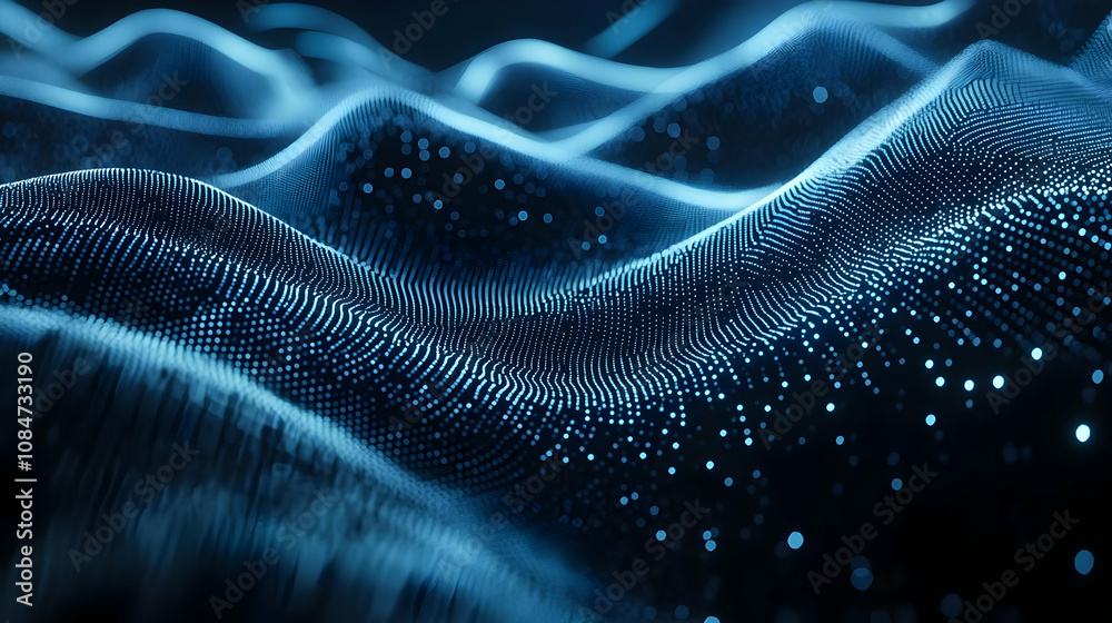Abstract Blue 3D Dots Background Abstract Blue 3D Dots Background