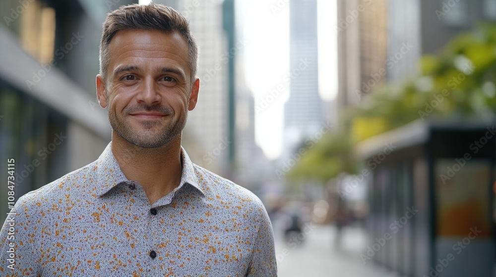 Obraz premium Career-Minded Professional Posing for Portrait
