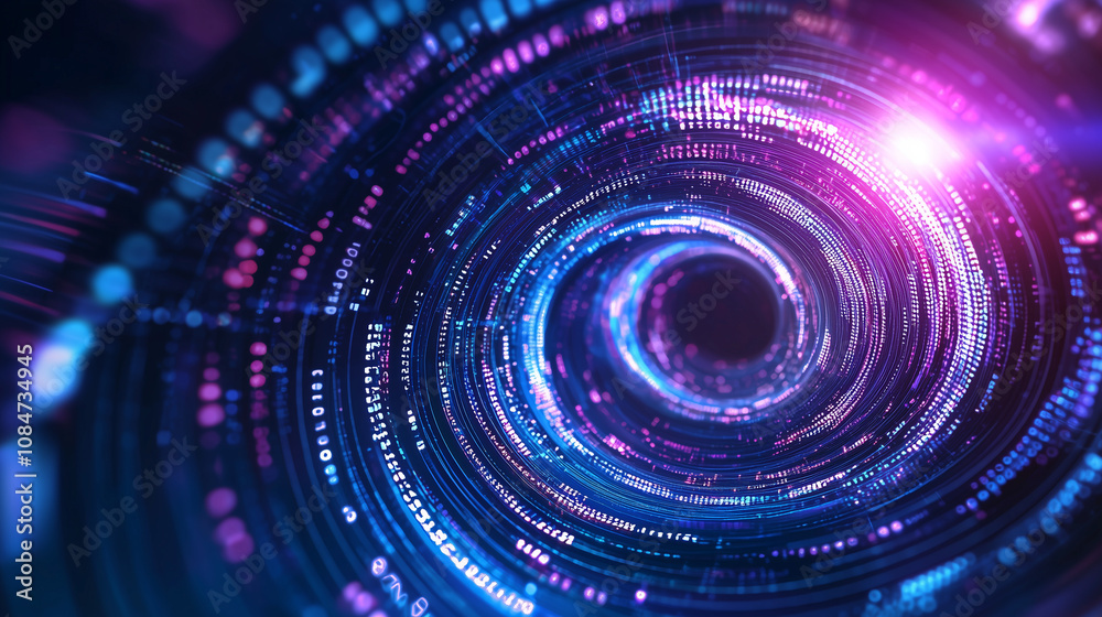Spiral Sequence of Numbers in Blue and Purple Abstract Design Spiral Sequence of Numbers in Blue and Purple Abstract Design