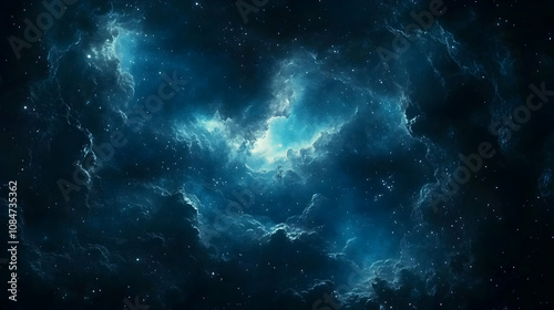 Blue Nebula Background - A Cosmic Dreamscape