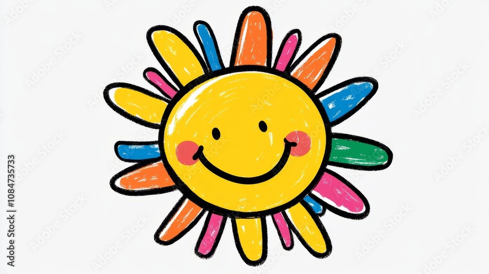 Cartoon sun with glasses on white background Cartoon sun with glasses on white background