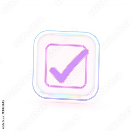 3D Cartoonish Mental Health Check Icon with Whimsical Transparent Overlay Design, Ideal for High-Resolution Projects and Desktop Backgrounds