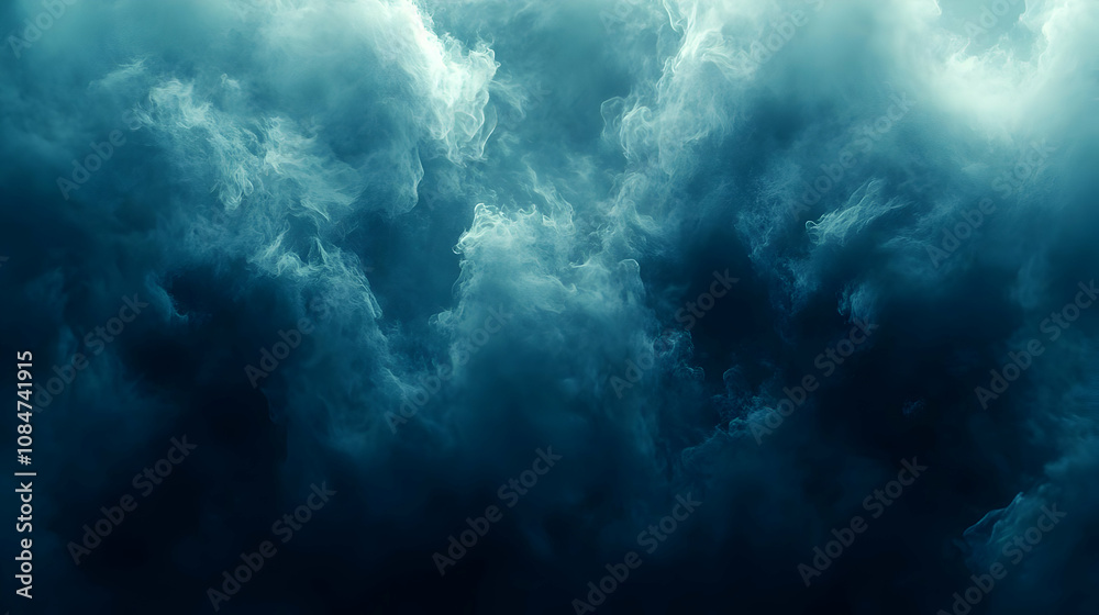 Abstract Blue Smoke Background