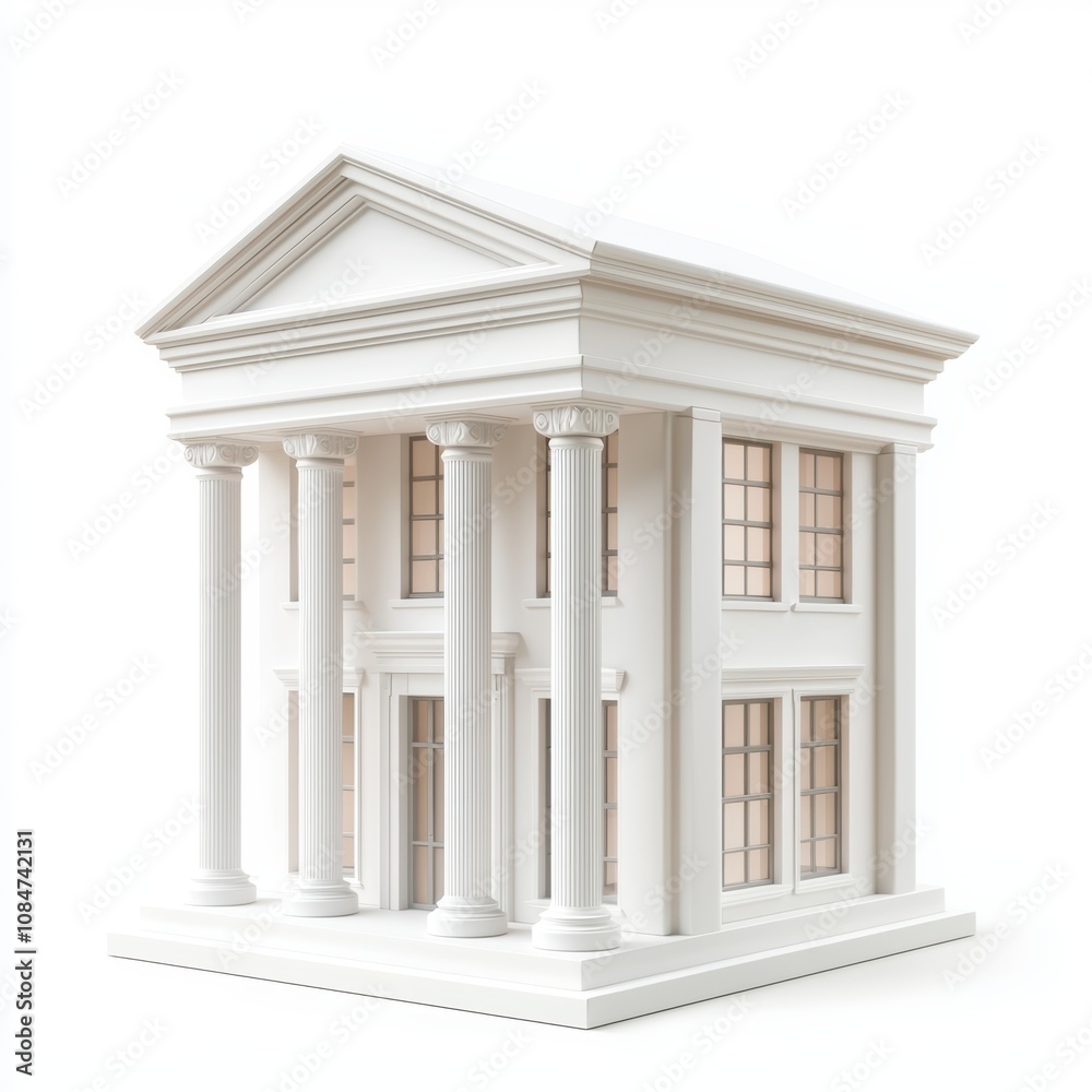 A classical-style building with white columns and large windows, suitable for architecture, real estate marketing, or educational materials about historical design elements, A classical-style building with white columns and large windows, suitable for architecture, real estate marketing, or educational materials about historical design elements,
