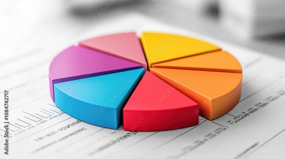 Colorful interactive pie chart on a white background, illustrating data segments for visual analysis. Colorful interactive pie chart on a white background, illustrating data segments for visual analysis.