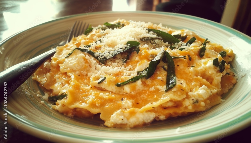 Delicious Butternut Squash Ravioli with Sage and Parmesan