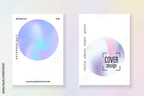 Geometry Shape. Modern Vector. Colorful 90s Brochure. Pink Hologram Flyer. Holographic Mesh. Digital Banner. Abstract Foil. Blue Geometry Shape