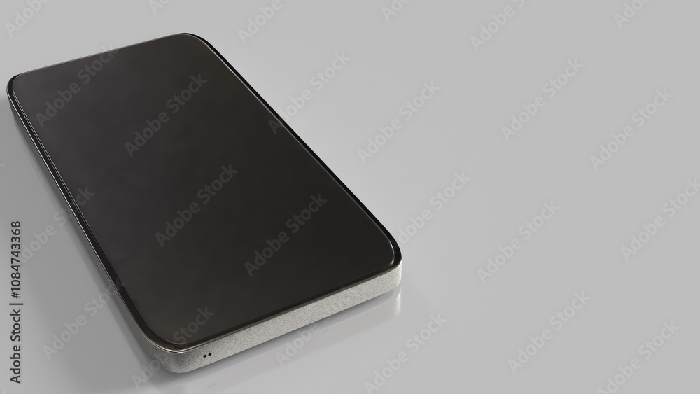 The smart phone on white background for technology concept 3d rendering. The smart phone on white background for technology concept 3d rendering.