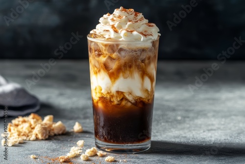 Wallpaper Mural Iced Coffee with Whipped Cream and Cinnamon: A Refreshing Treat Torontodigital.ca