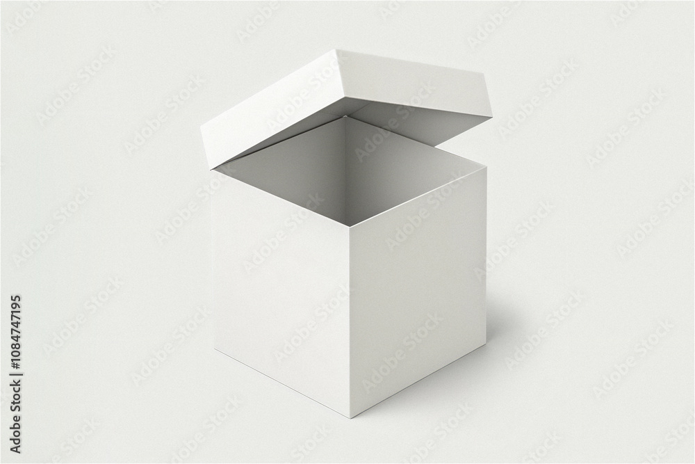 흰색 열려있는 선물 박스 디자인 목업 템플릿 흰색 열려있는 선물 박스 디자인 목업 템플릿