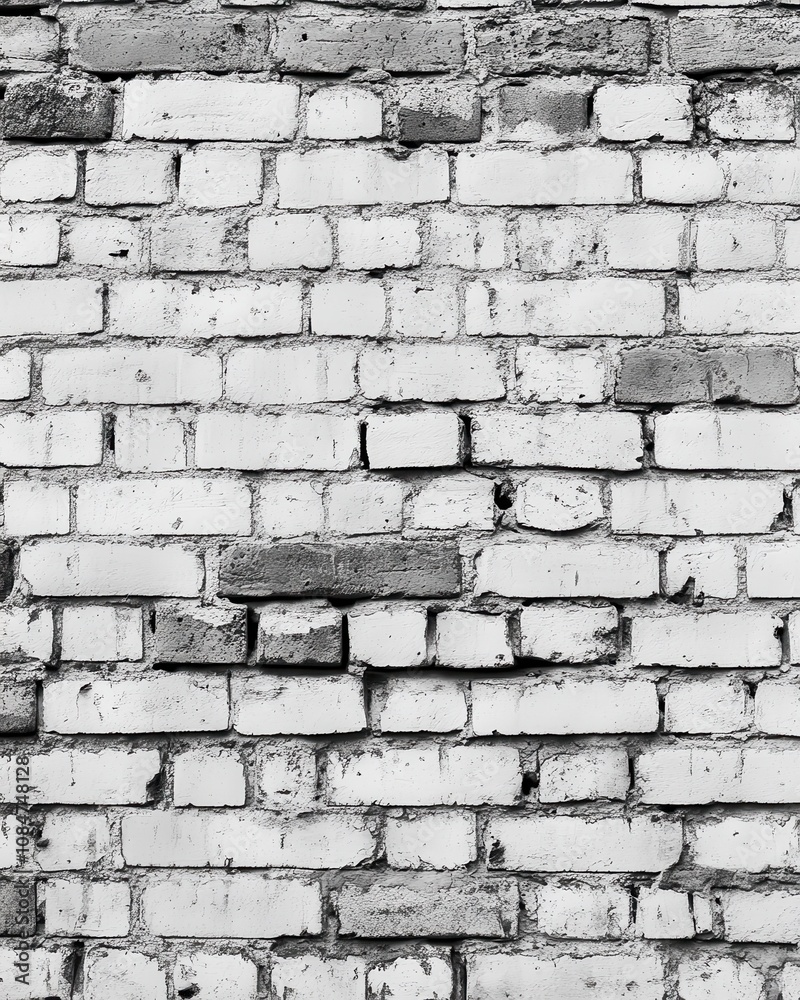 Fototapeta premium Brick wall architecture backgrounds white.