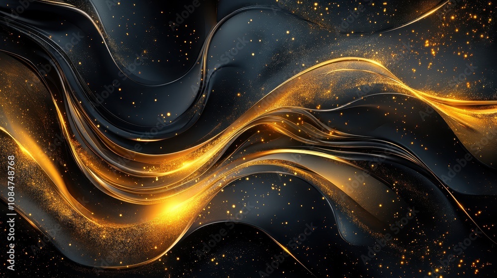 luxury abstract shiny golden and black background luxury abstract shiny golden and black background