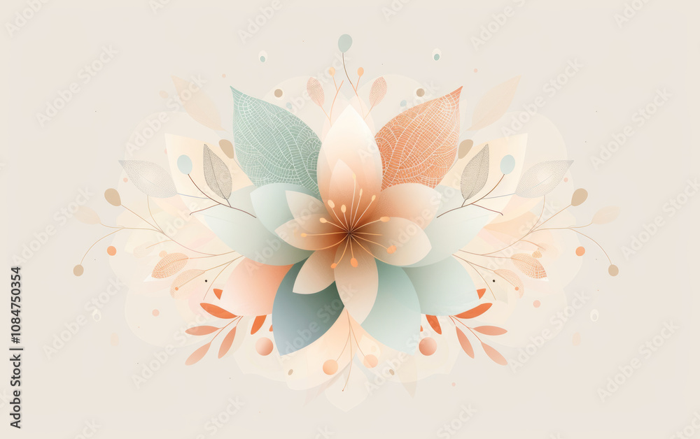 Fototapeta premium Vintage floral texture art background 