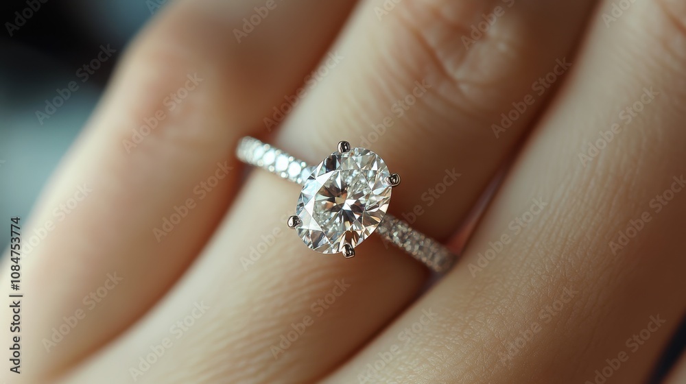 PNG Elegant oval diamond engagement ring PNG Elegant oval diamond engagement ring