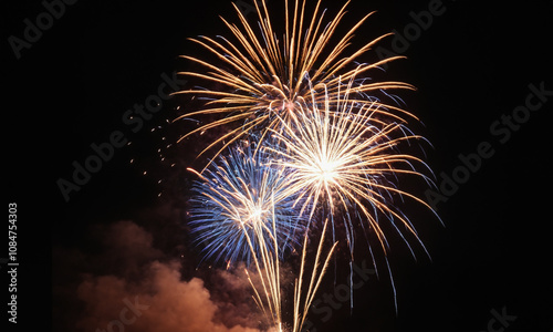 Colorful New Year's Eve fir...