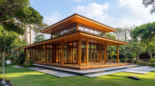 Wood architecture building outdoors