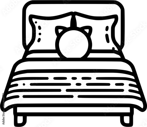 illustration of a bed