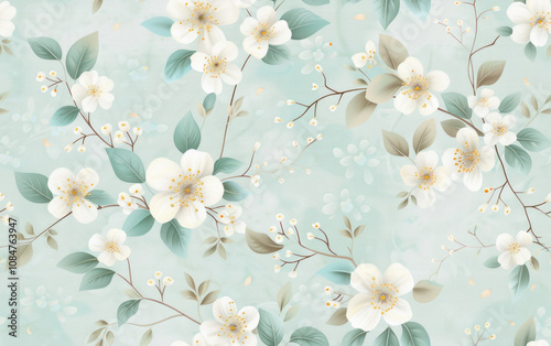 Vintage floral texture art background