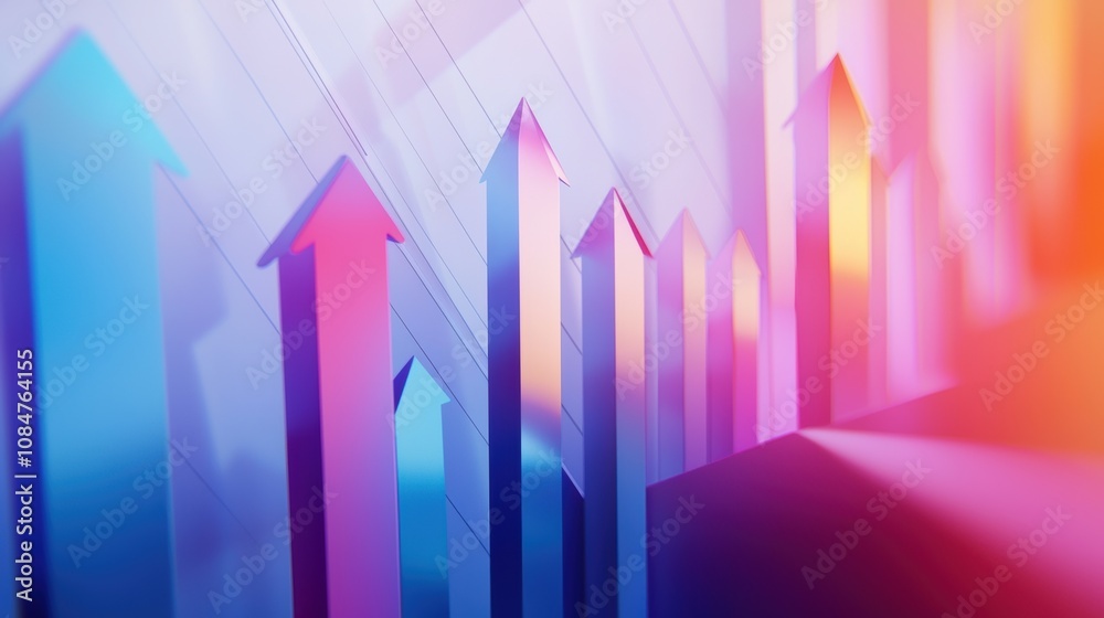 Rising growth trends in business performance abstract visualization digital environment conceptual viewpoint Rising growth trends in business performance abstract visualization digital environment conceptual viewpoint