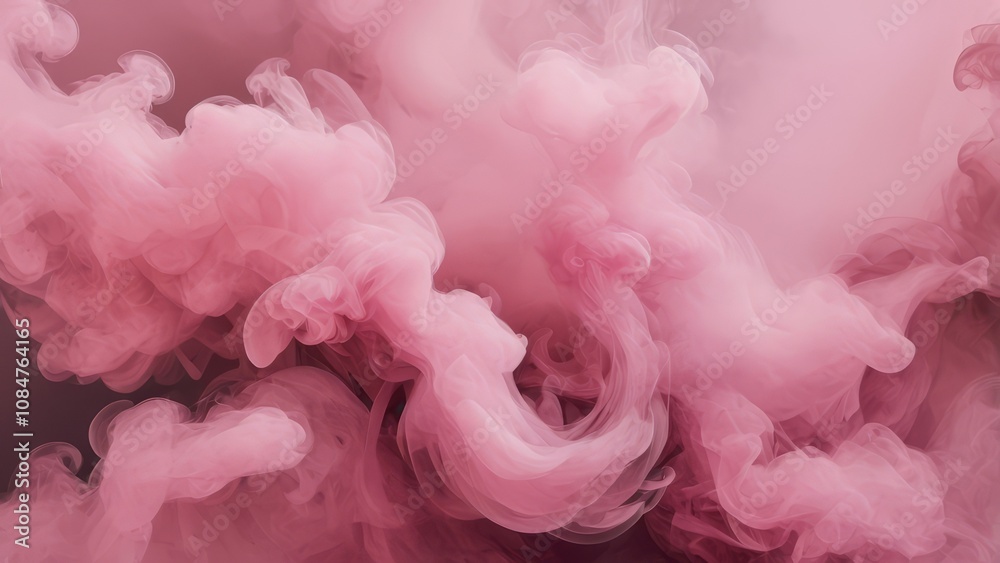 Fototapeta premium Abstract pink fluid oil painting with swirling patterns