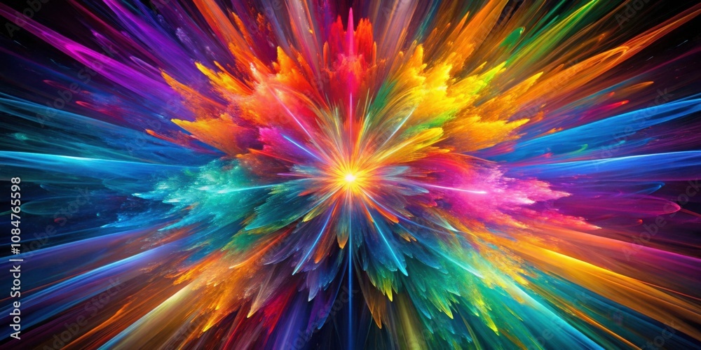 Abstract fractal explosion of vibrant colors bursting with creativity and imagination, fractal, explosion Abstract fractal explosion of vibrant colors bursting with creativity and imagination, fractal, explosion