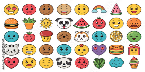 Big Emoji Set Vector