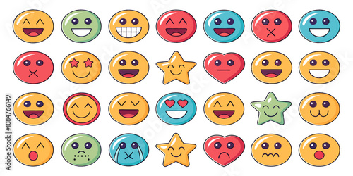 Big Emoji Set Vector