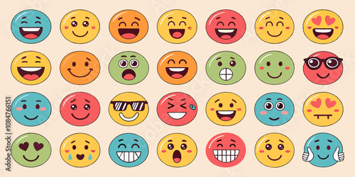 Big Emoji Set Vector