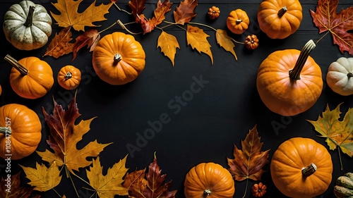 Autumn decoration on white background with harvest vegetables for autumn and harvest season concept art. photo