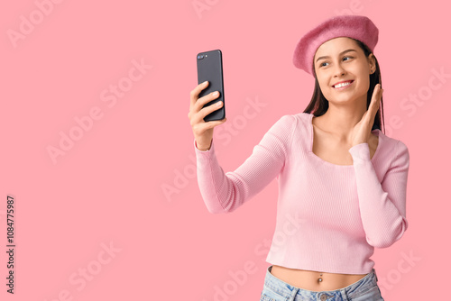 Beautiful young woman in st...