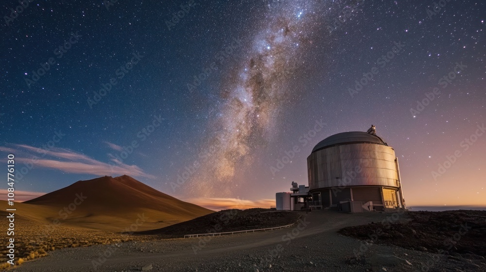 Milky Way Galaxy Arching Over Atacama Desert Observatory Milky Way Galaxy Arching Over Atacama Desert Observatory