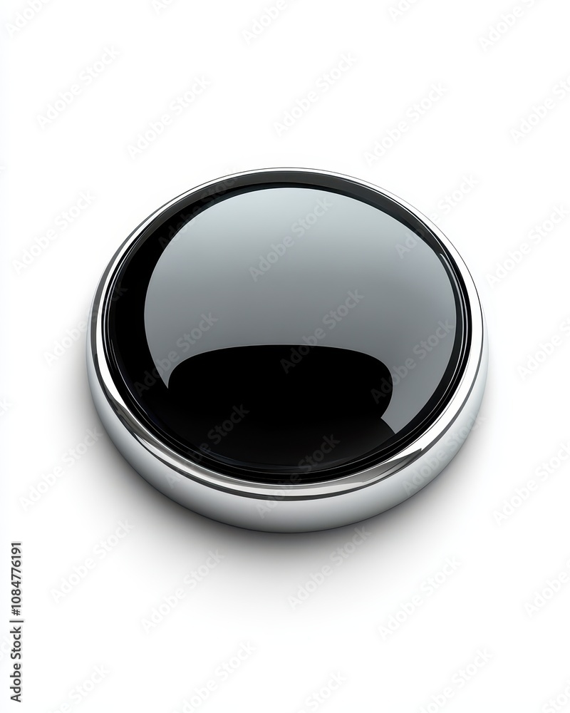 A sleek, modern button design with a glossy finish on a white background, ideal for various projects. A sleek, modern button design with a glossy finish on a white background, ideal for various projects.