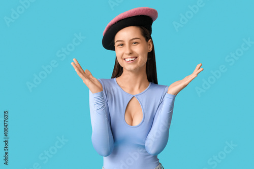 Smiling young woman in bere...
