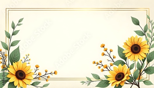 background with sunflowers