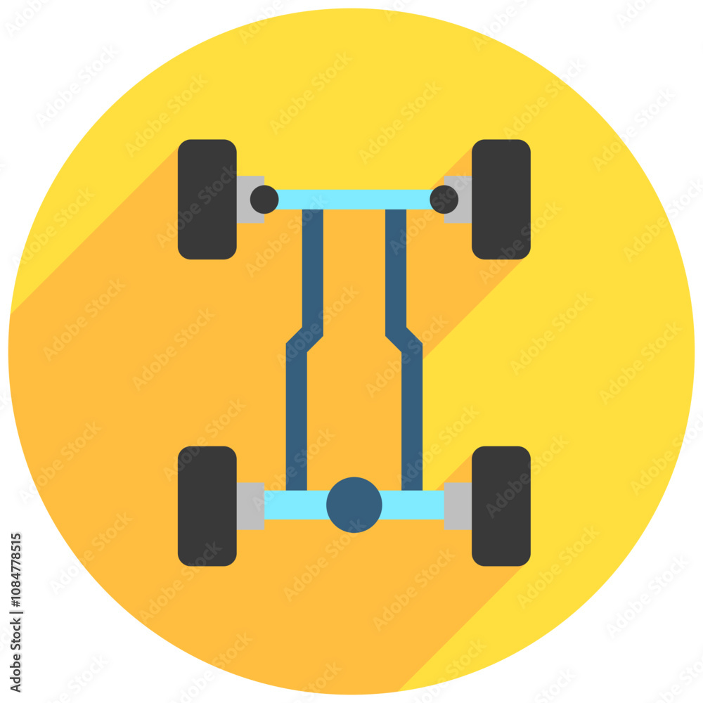 Axle rounded flat icon. use for modern concept, print, UI, UX kit, web and app development. Vector EPS 10, related to car service, auto garage, car spare part. Axle rounded flat icon. use for modern concept, print, UI, UX kit, web and app development. Vector EPS 10, related to car service, auto garage, car spare part.