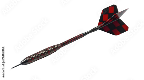 Red white dart on white transparent background
