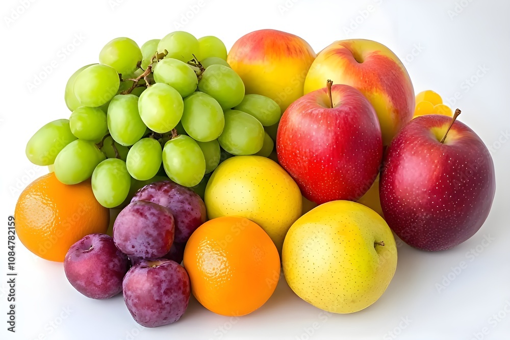 Fresh fruits and vegetables with white background. Fresh fruits and vegetables with white background.
