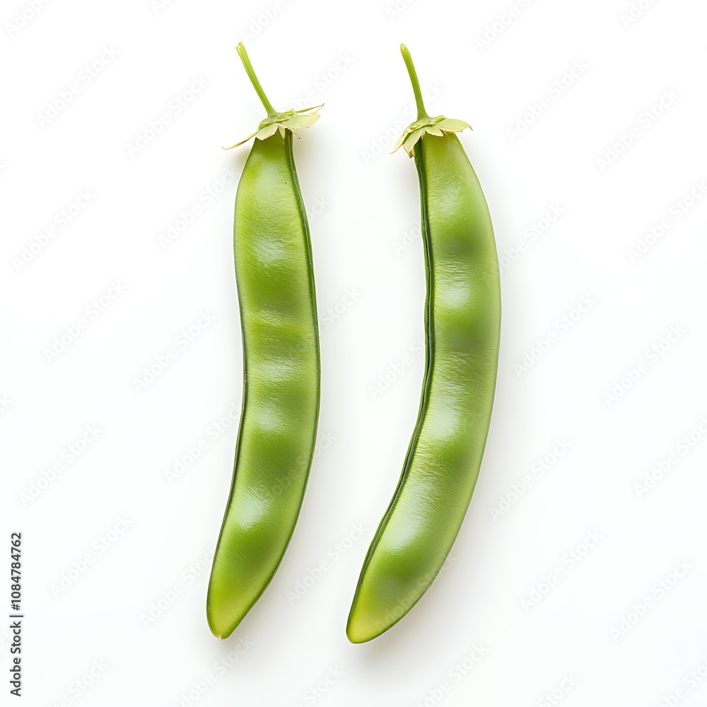 Double Beans isolated on white background, close up Double Beans isolated on white background, close up