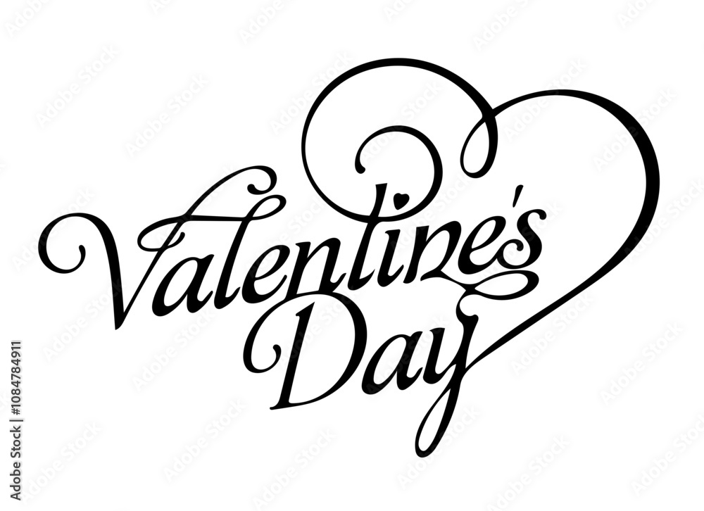 Valentines day background with heart and lettering of happy valentines day text Valentines day background with heart and lettering of happy valentines day text