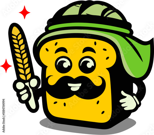 arabian bread mascot vector illustration 