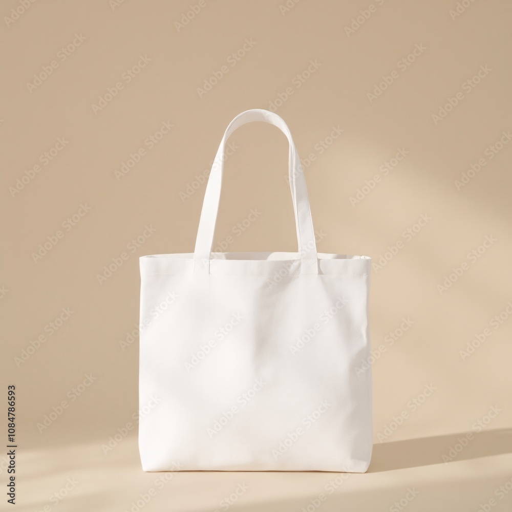 Minimalist Canvas Totebag in Neutral Studio Setting Minimalist Canvas Totebag in Neutral Studio Setting