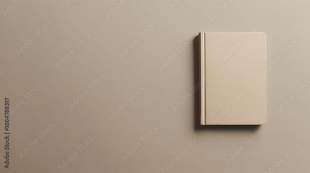 A Beige Notebook on a Taupe Background A Beige Notebook on a Taupe Background