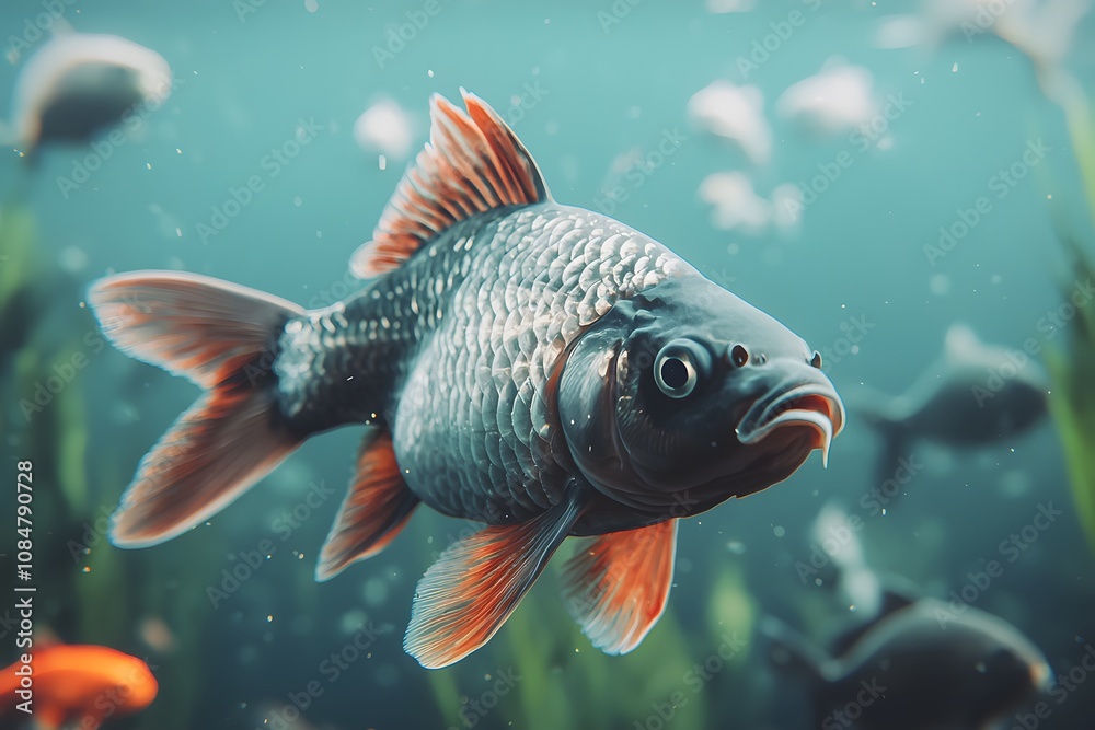 Stunning Koi Fish Underwater Aquatic Life Colorful Scales Pond Nature Stunning Koi Fish Underwater Aquatic Life Colorful Scales Pond Nature