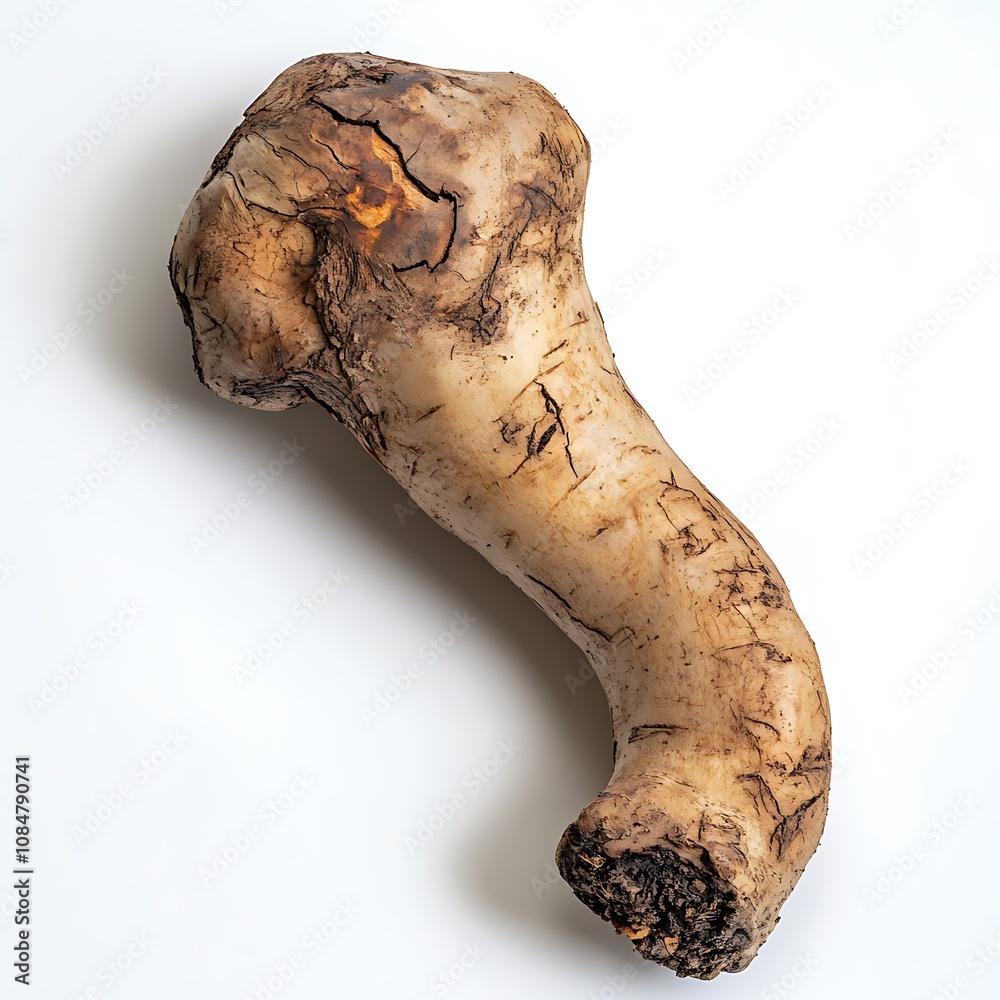 Elephant Yam isolated on white background, close up Elephant Yam isolated on white background, close up