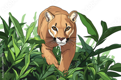 tiger cub in the grass with transparent background, PNG file photo