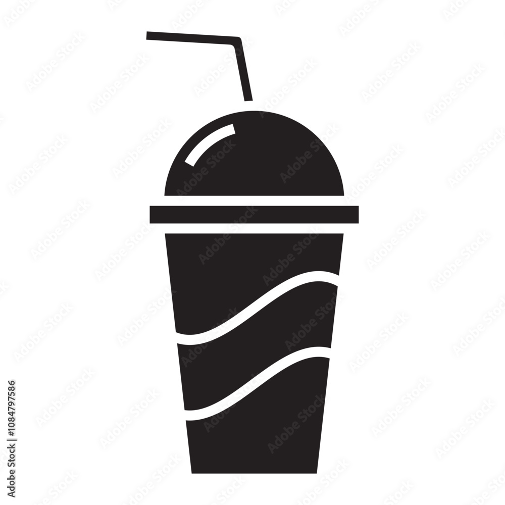Slushy Drink with Straw icon.