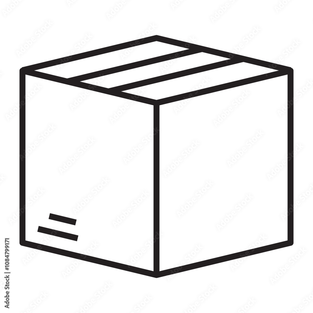 Shipping Box line icon. Shipping Box line icon.
